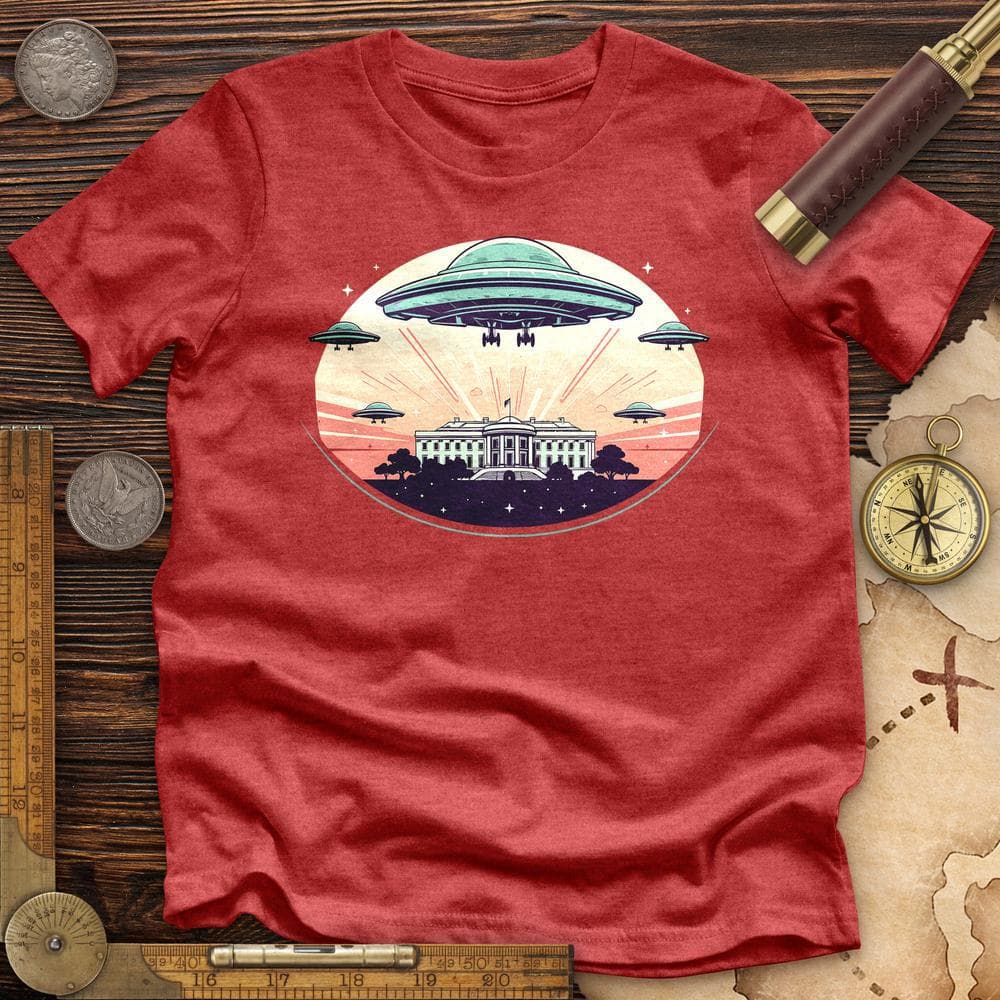 UFO Over White House Premium Quality Tee Hoodie, Sweatshirt | ZylaModa.com (Image 5)