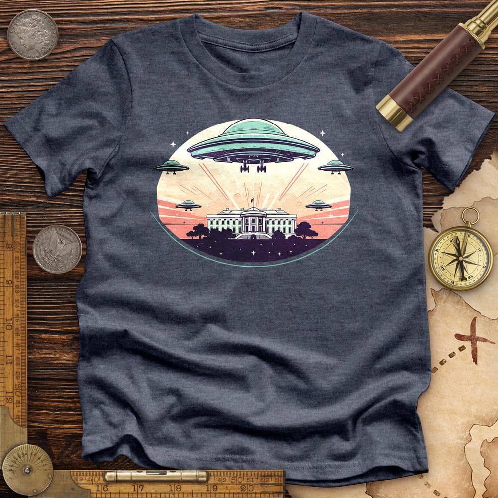 UFO Over White House Premium Quality Tee Hoodie, Sweatshirt | ZylaModa.com (Image 4)