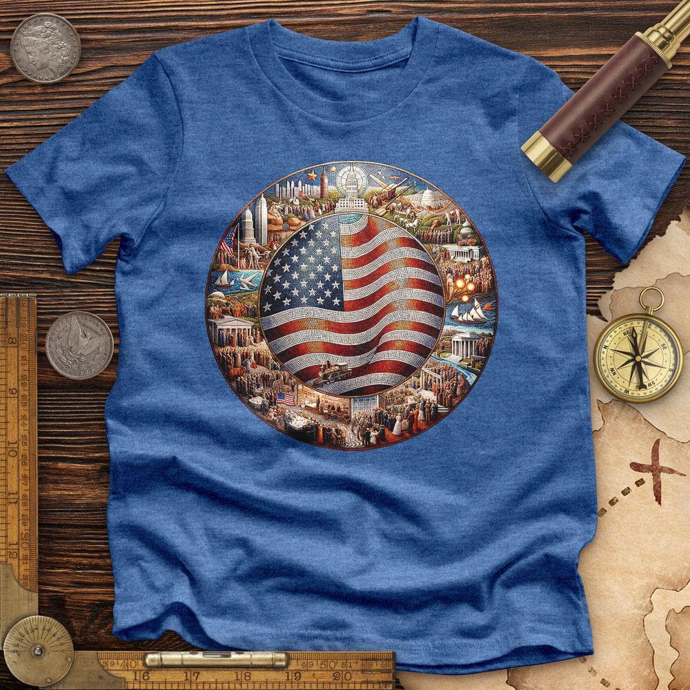 USA Mosaic Premium Quality Tee Hoodie, Sweatshirt | ZylaModa.com (Image 3)
