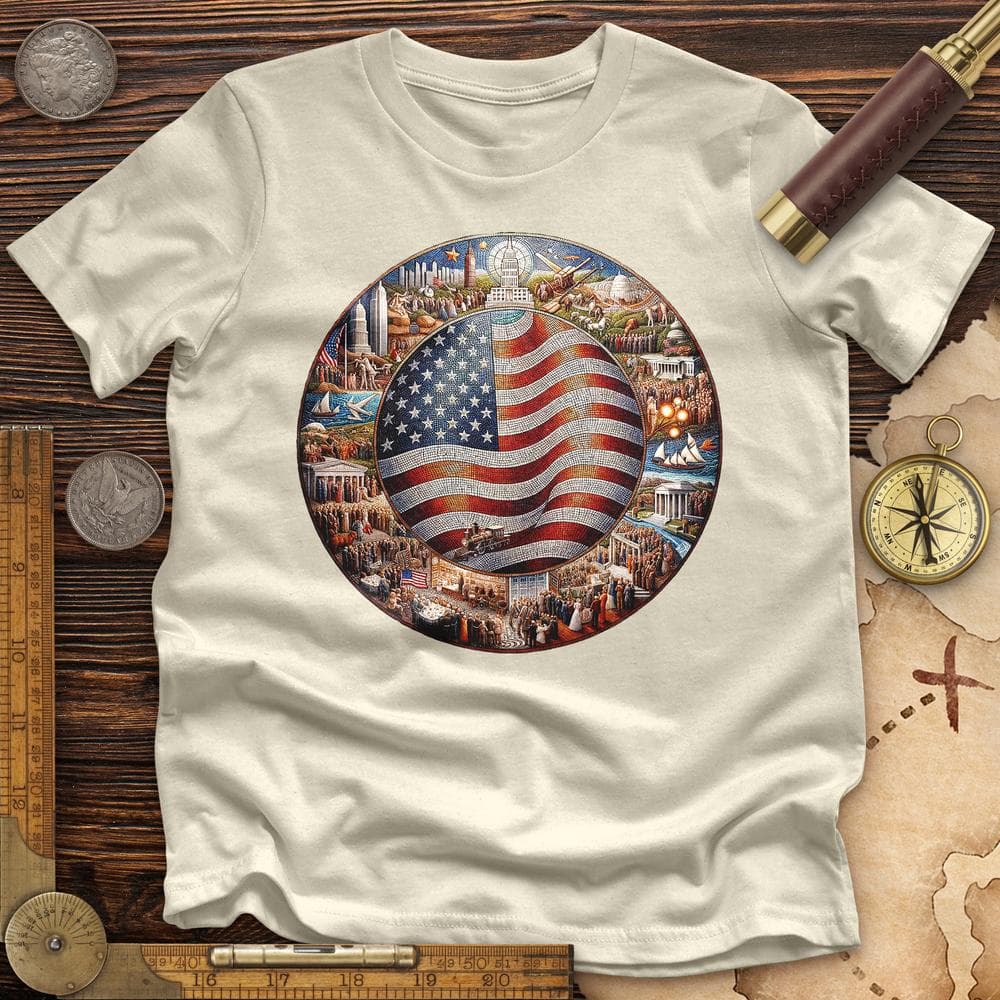 USA Mosaic Premium Quality Tee Hoodie, Sweatshirt | ZylaModa.com (Image 2)