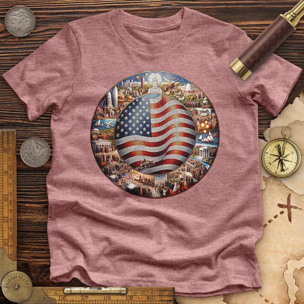 USA Mosaic Premium Quality Tee Hoodie, Sweatshirt | ZylaModa.com (Image 1)