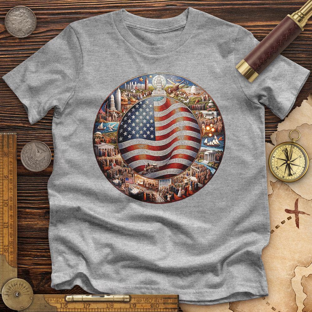 USA Mosaic Premium Quality Tee Hoodie, Sweatshirt | ZylaModa.com (Image 4)