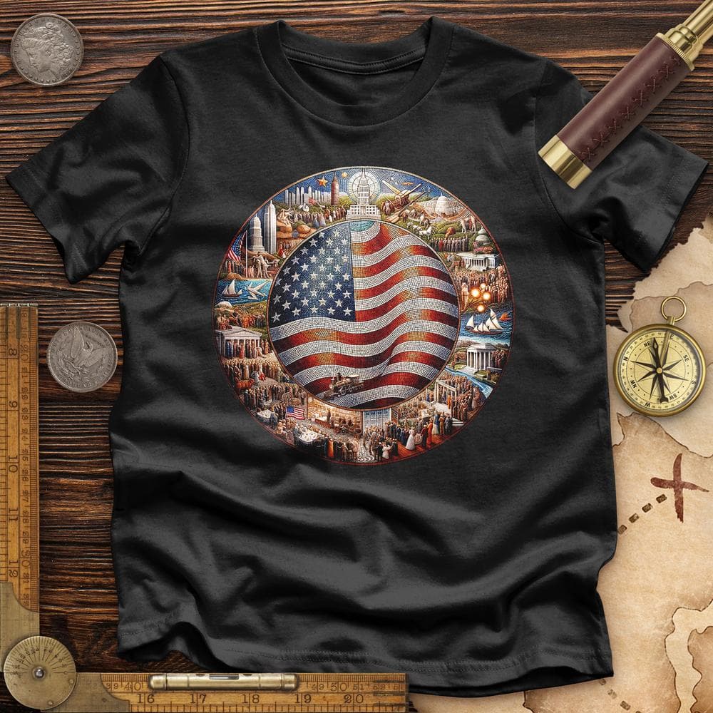 USA Mosaic Premium Quality Tee Hoodie, Sweatshirt | ZylaModa.com (Image 5)