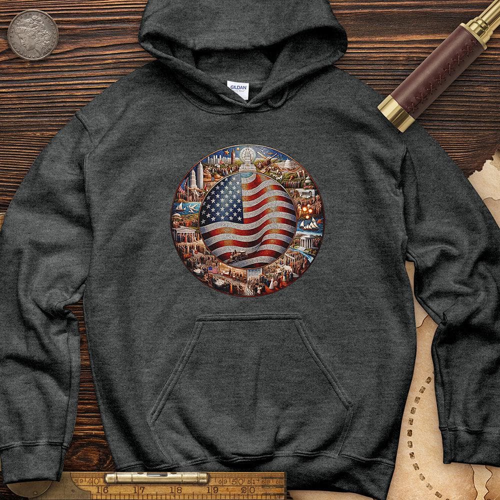 USA Mosaic Hoodie T-Shirts, Sweatshirt | ZylaModa.com (Image 2)