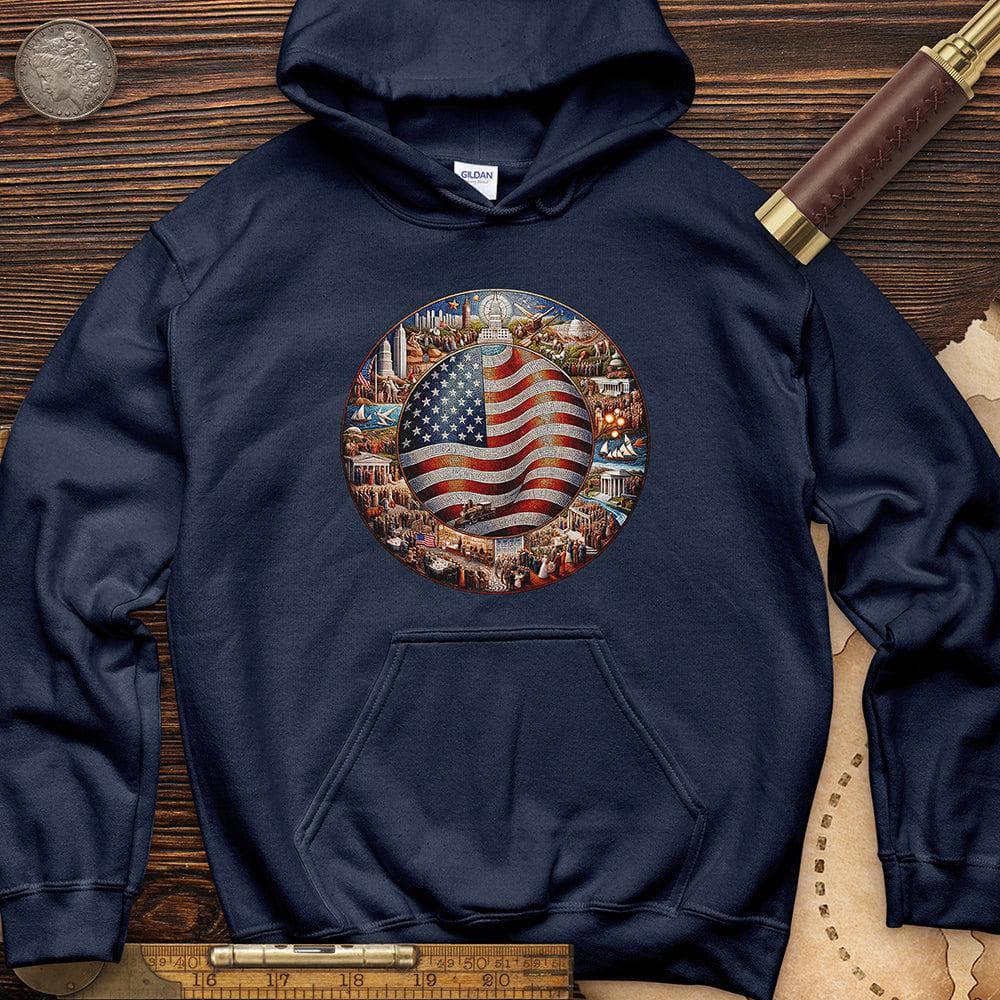 USA Mosaic Hoodie T-Shirts, Sweatshirt | ZylaModa.com (Image 4)
