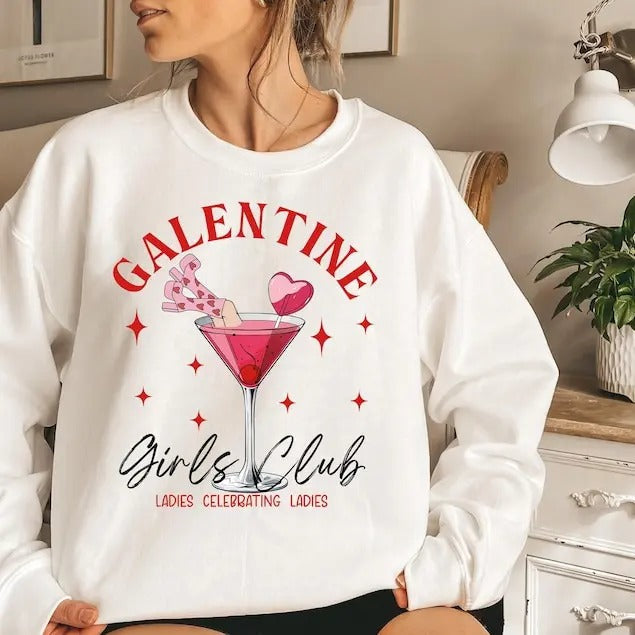 Galentine sweatshirt Cupid Shirt/sweatshirt/hoodie, Valentine's Day Shirt, Cocktail Club Social Club Girls Club...