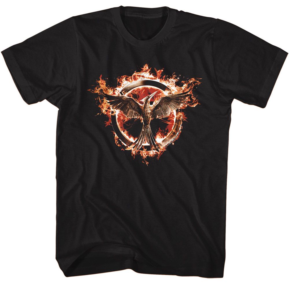 Hunger Games - Flaming Mockingjay Boyfriend Tee Hoodie, Sweatshirt | ZylaModa.com