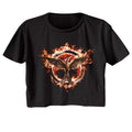 Hunger Games - Flaming Mockingjay Womens Crop Tee Hoodie, Sweatshirt | ZylaModa.com