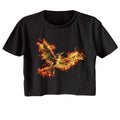Hunger Games - Mockingjay Pt 2 Pin Womens Crop Tee Hoodie, Sweatshirt | ZylaModa.com