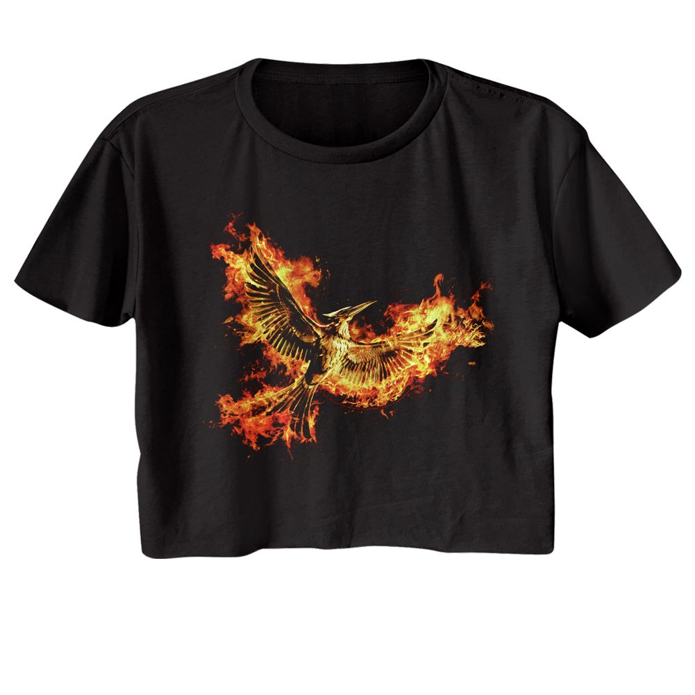 Hunger Games - Mockingjay Pt 2 Pin Womens Crop Tee Hoodie, Sweatshirt | ZylaModa.com