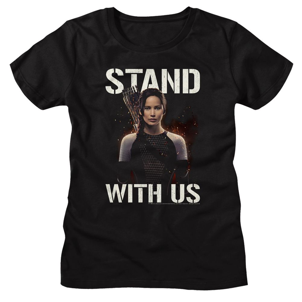 Hunger Games - Stand With Us Katniss Womens T-Shirt Hoodie, Sweatshirt | ZylaModa.com