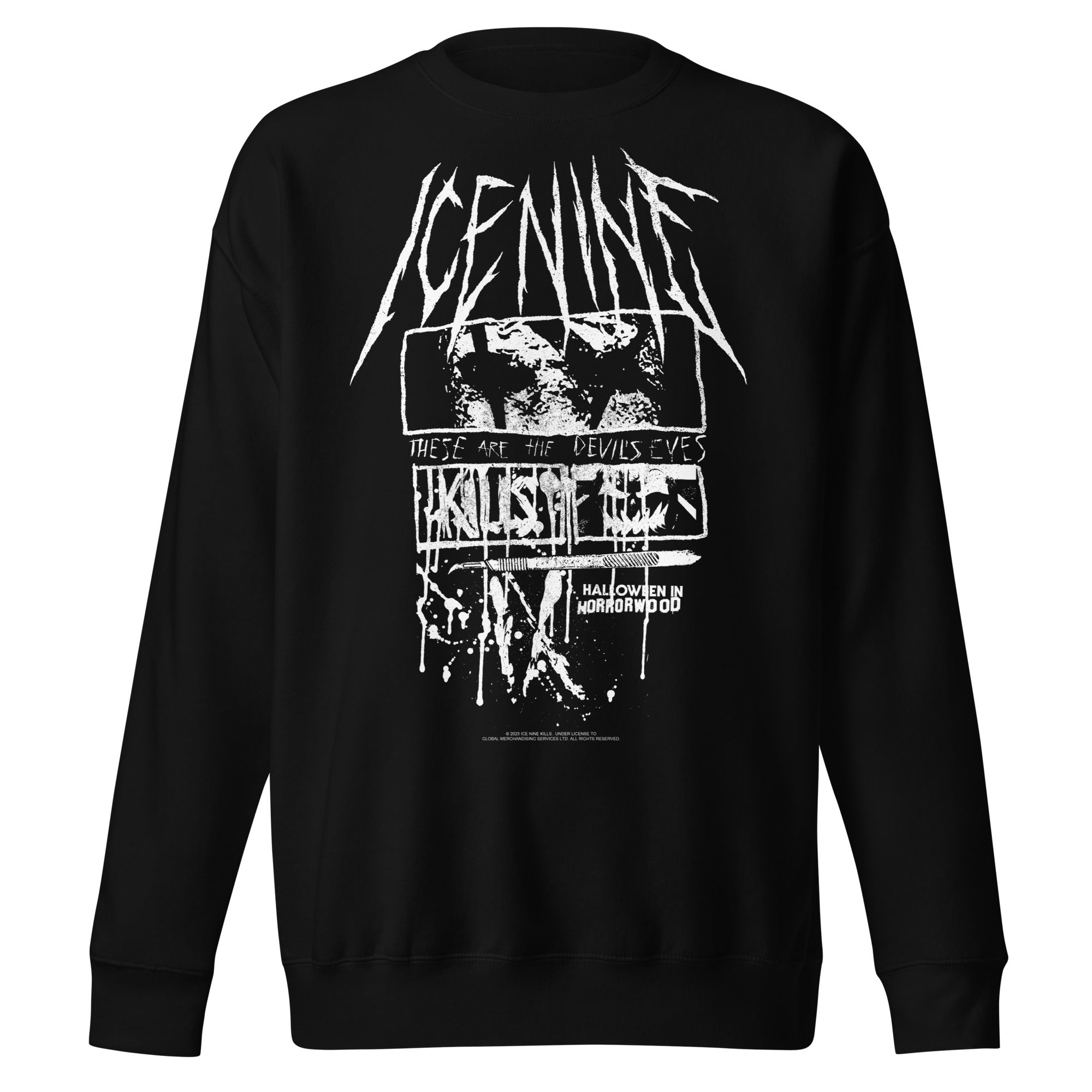 Ice Nine Kills Devil's Eyes Jumbo Print Sweatshirt T-Shirts, Hoodie | ZylaModa.com (Image 1)