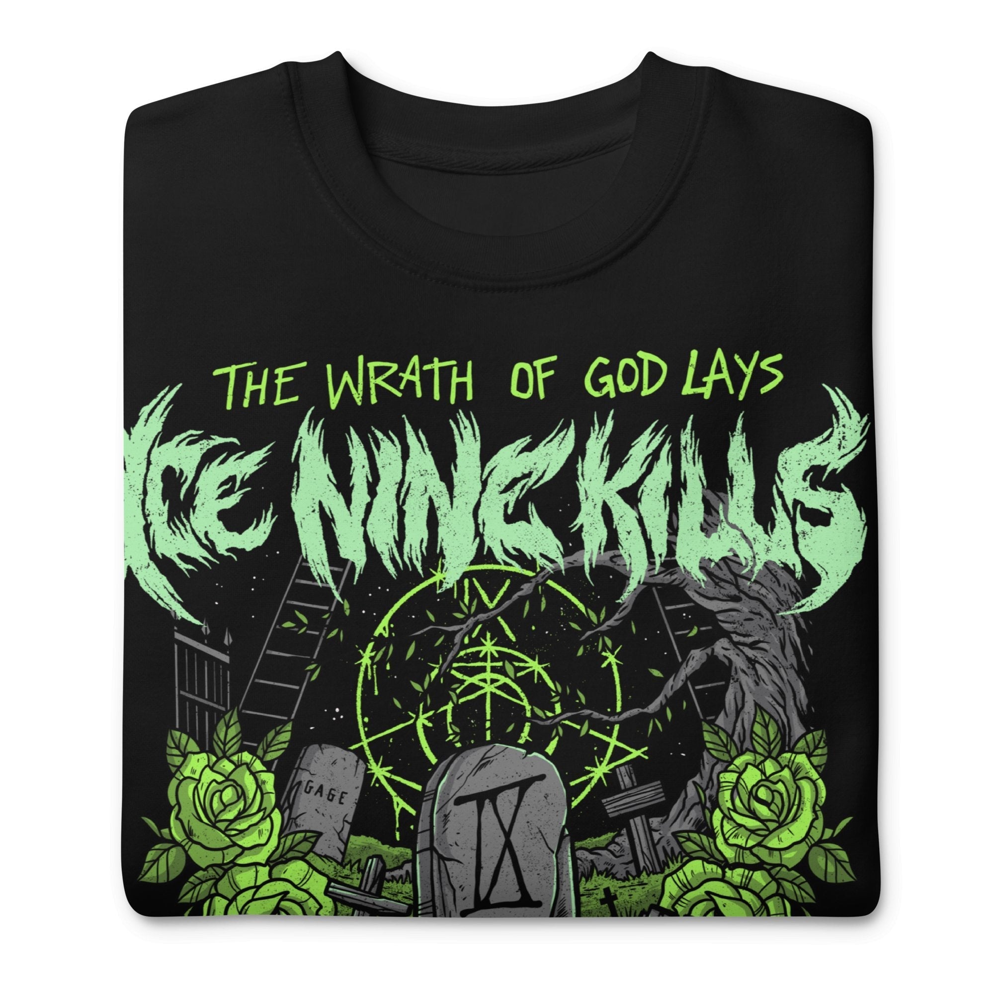 Ice Nine Kills Green Wrath Jumbo Print Sweatshirt T-Shirts, Hoodie | ZylaModa.com (Image 3)