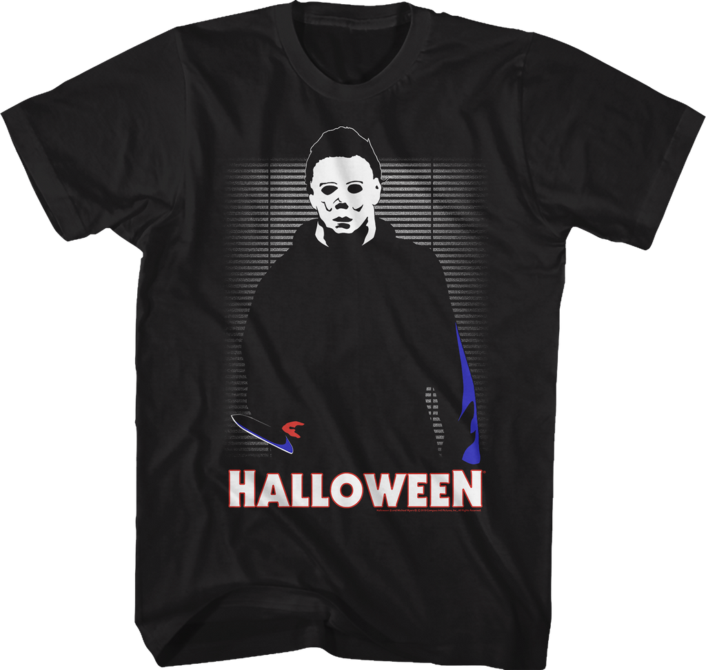 Illustrated Michael Myers Halloween T-Shirt Hoodie, Sweatshirt | ZylaModa.com (Image 1)