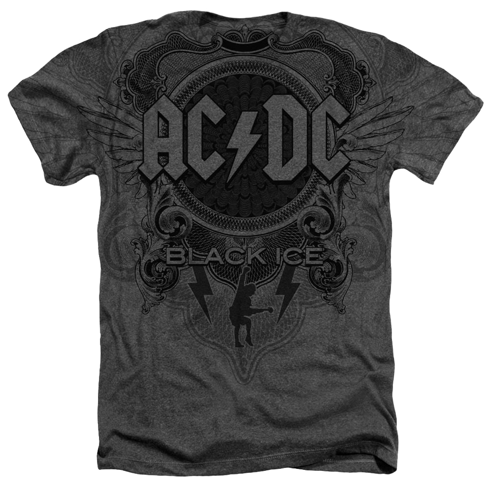 ACDC Black Ice Motion Adult Regular Fit Heather T-Shirt Hoodie, Sweatshirt | ZylaModa.com