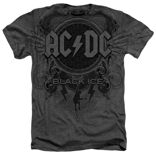 ACDC Black Ice Motion Adult Regular Fit Heather T-Shirt Hoodie, Sweatshirt | ZylaModa.com