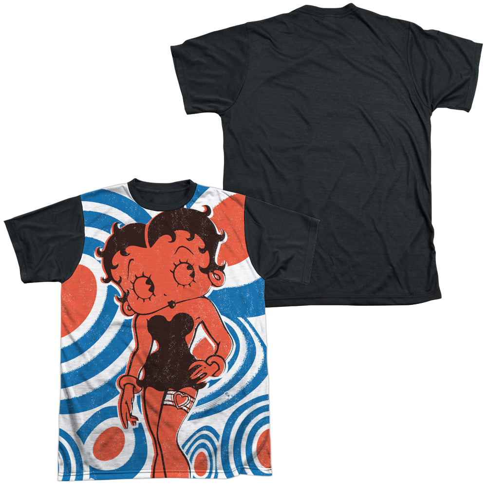 Betty Boop Mod Rings - Men's Black Back T-Shirt Hoodie, Sweatshirt | ZylaModa.com