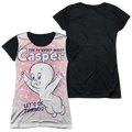 Casper the Friendly Ghost Lets Be Friends - Juniors Black Back T-Shirt Hoodie, Sweatshirt | ZylaModa.com