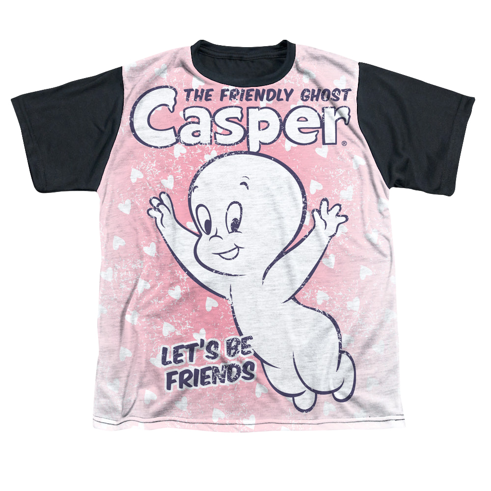 Casper the Friendly Ghost Lets Be Friends - Youth Black Back T-Shirt Hoodie, Sweatshirt | ZylaModa.com