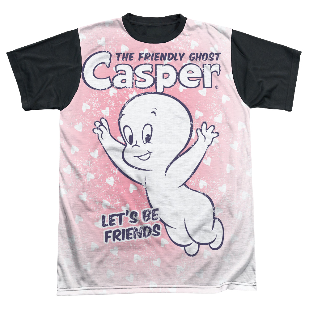 Casper the Friendly Ghost Lets Be Friends - Men's Black Back T-Shirt Hoodie, Sweatshirt | ZylaModa.com