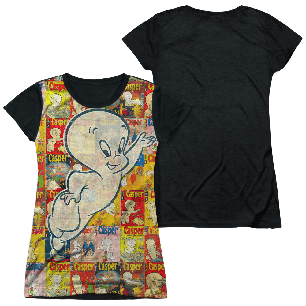 Casper the Friendly Ghost Covered - Juniors Black Back T-Shirt Hoodie, Sweatshirt | ZylaModa.com