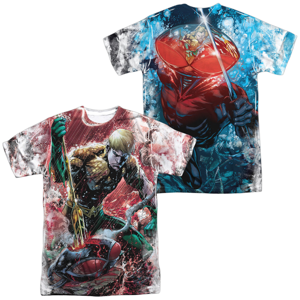 Aquaman Aquaman Vs Manta (Front/Back Print) - Men's All-Over Print T-Shirt Hoodie, Sweatshirt | ZylaModa.com