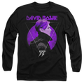 David Bowie Side Profile 75 Logo - Men's Long Sleeve T-Shirt Hoodie, Sweatshirt | ZylaModa.com