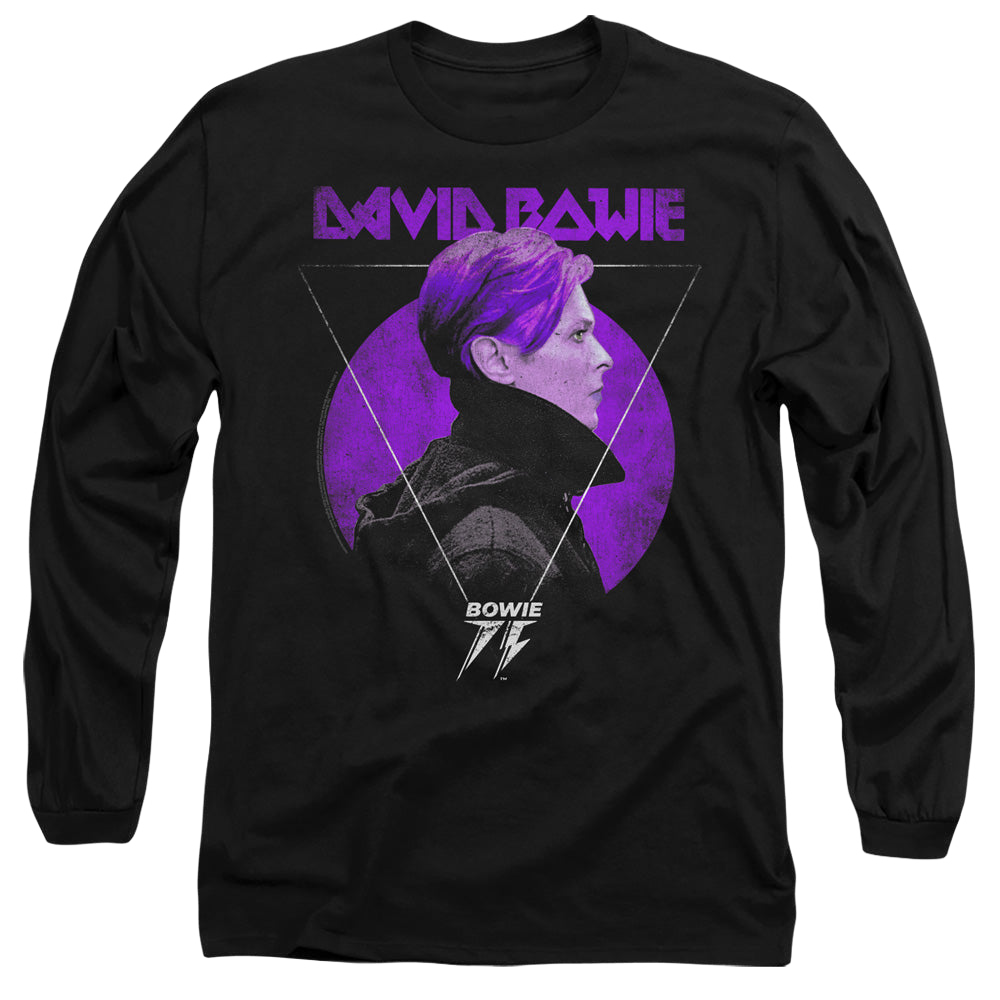 David Bowie Side Profile 75 Logo - Men's Long Sleeve T-Shirt Hoodie, Sweatshirt | ZylaModa.com