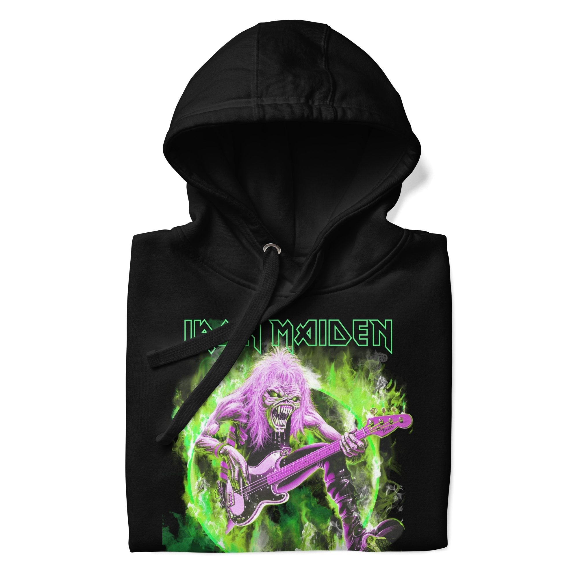 Iron Maiden Green Guitar Classic Hoodie T-Shirts, Sweatshirt | ZylaModa.com (Image 2)