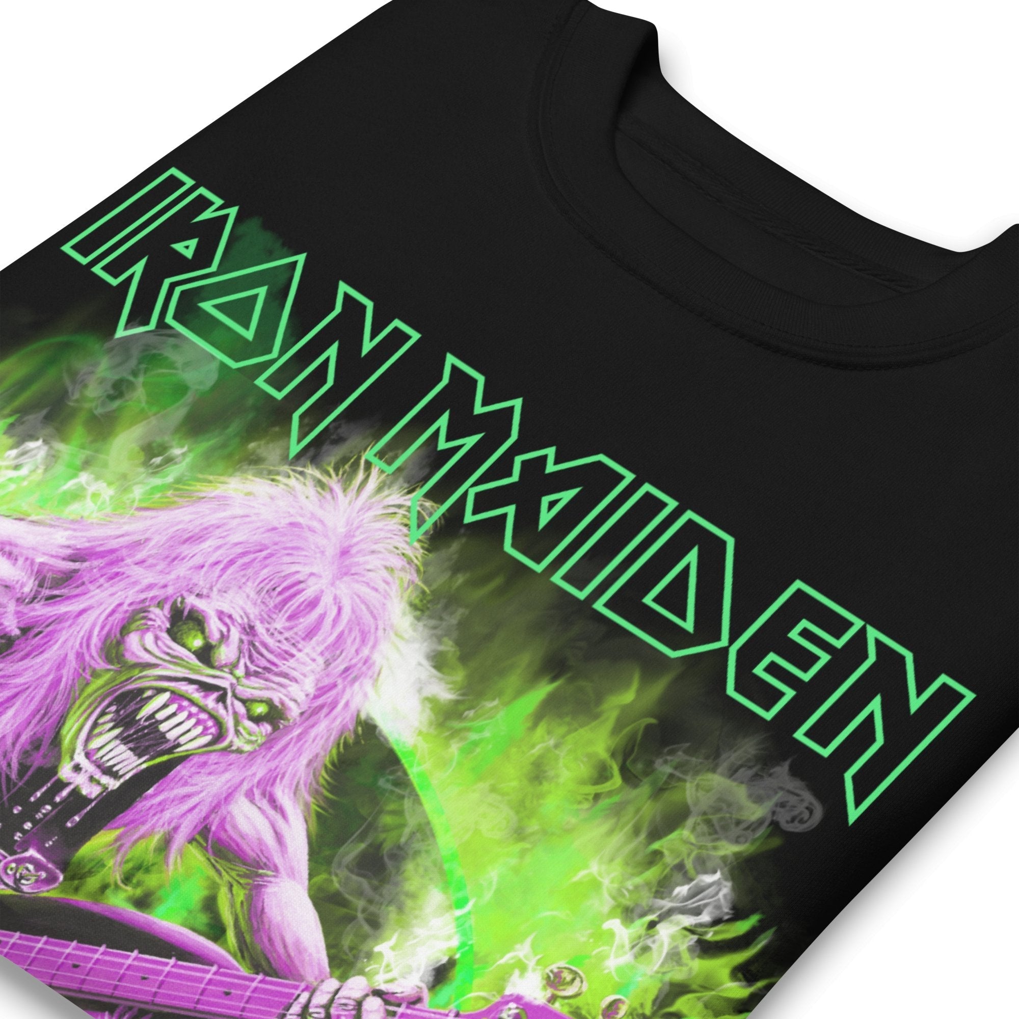 Iron Maiden Green Guitar Jumbo Print Sweatshirt T-Shirts, Hoodie | ZylaModa.com (Image 2)