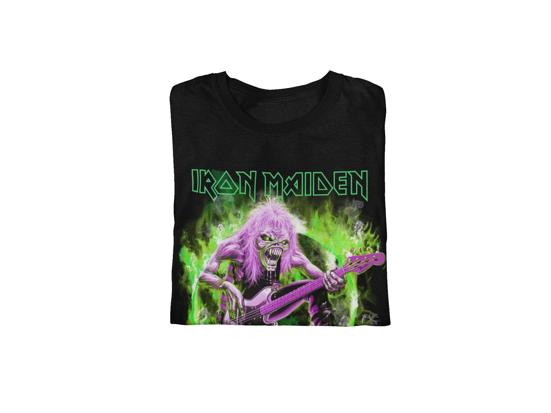 Iron Maiden Green Guitar T-Shirt Hoodie, Sweatshirt | ZylaModa.com (Image 2)