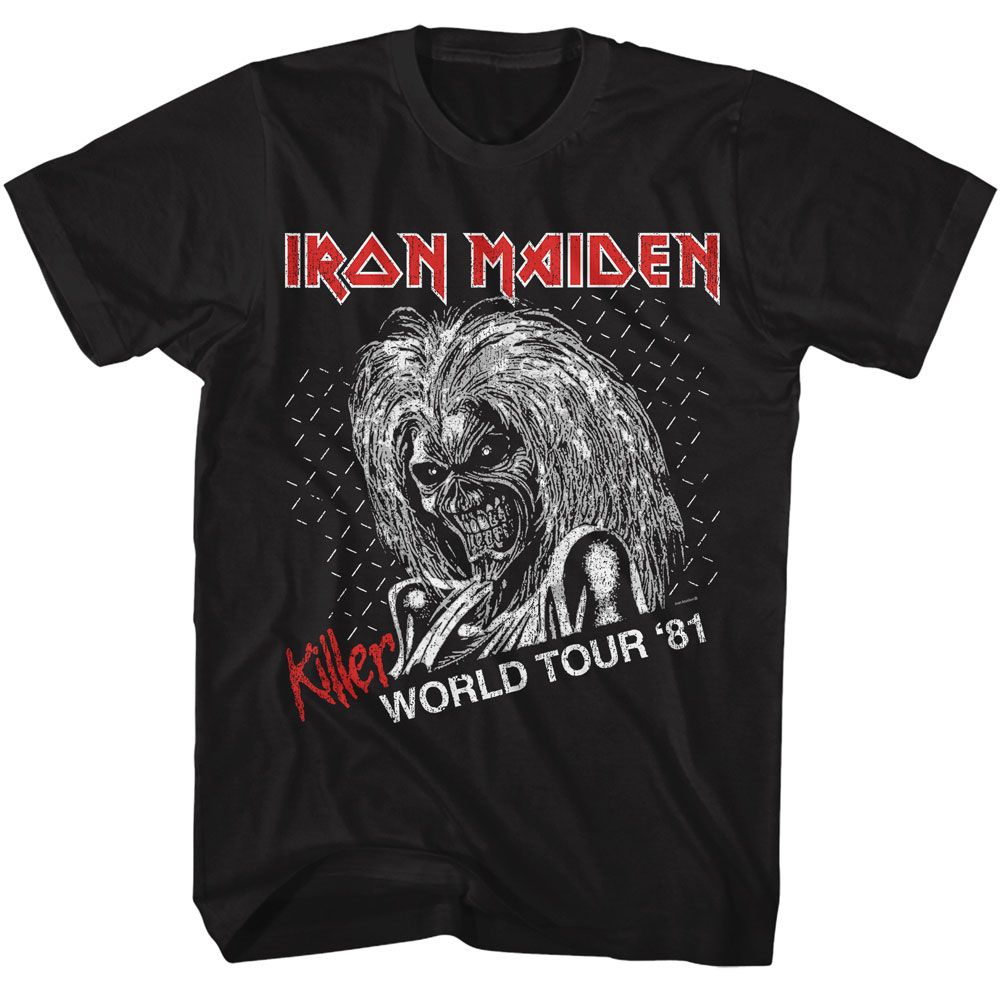 Iron Maiden - Killer World Tour Boyfriend Tee Hoodie, Sweatshirt | ZylaModa.com