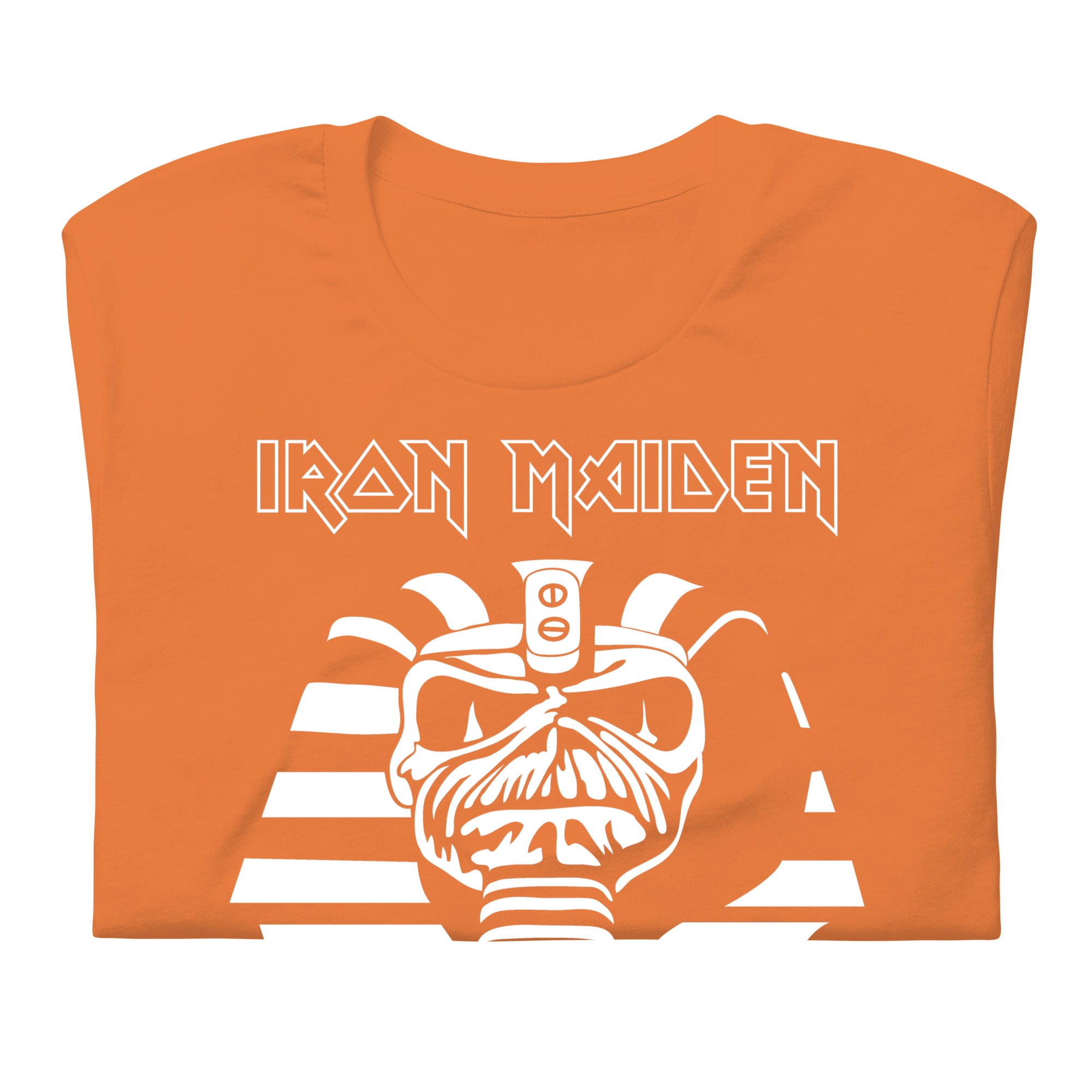 Iron Maiden Orange Powerslave T-Shirt Hoodie, Sweatshirt | ZylaModa.com (Image 3)