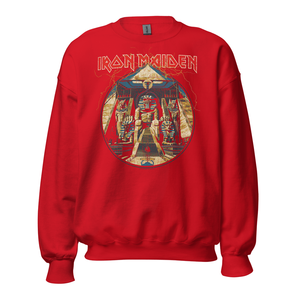 Iron Maiden Powerslave Lightning Sweatshirt T-Shirts, Hoodie | ZylaModa.com (Image 4)