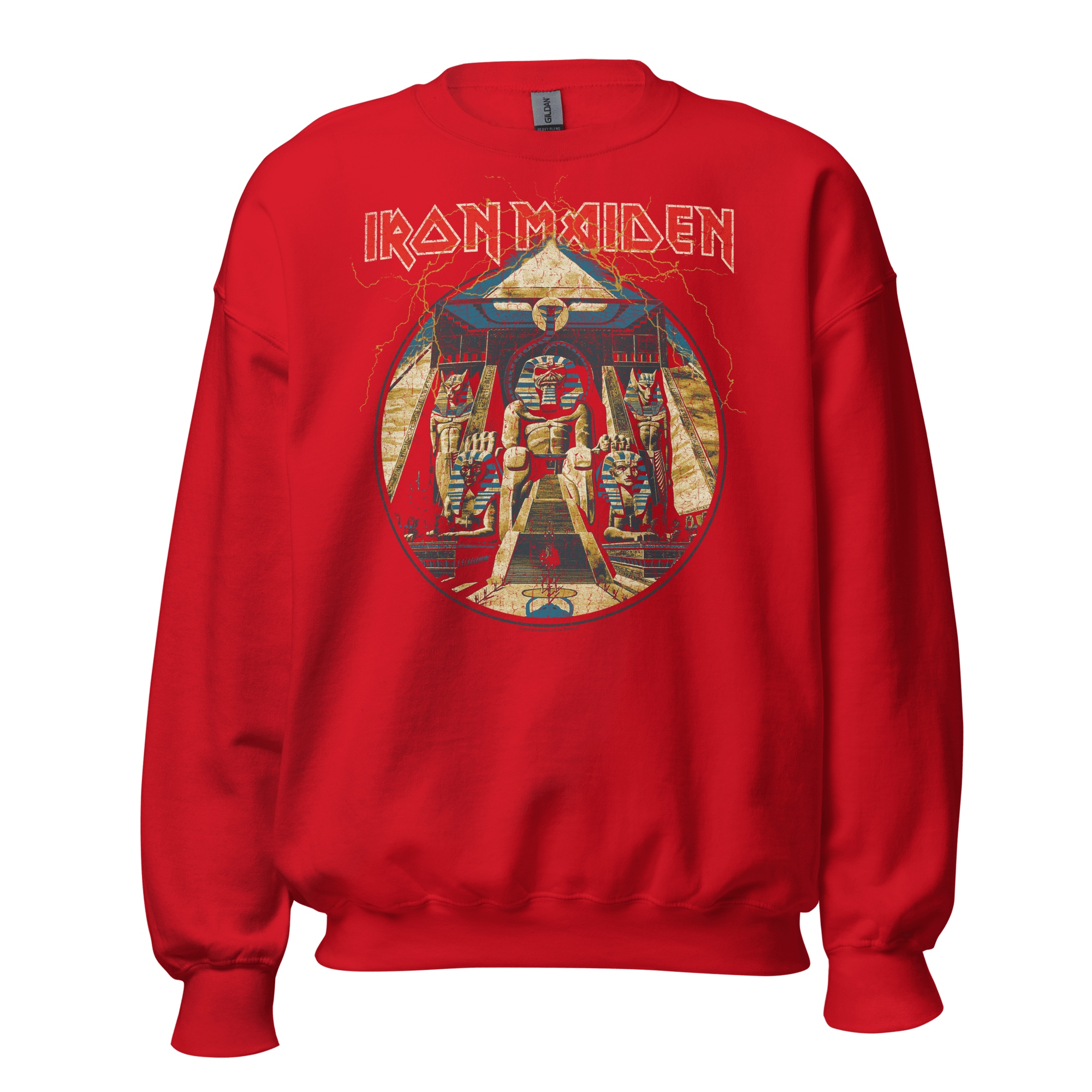 Iron Maiden Powerslave Lightning Sweatshirt T-Shirts, Hoodie | ZylaModa.com (Image 4)