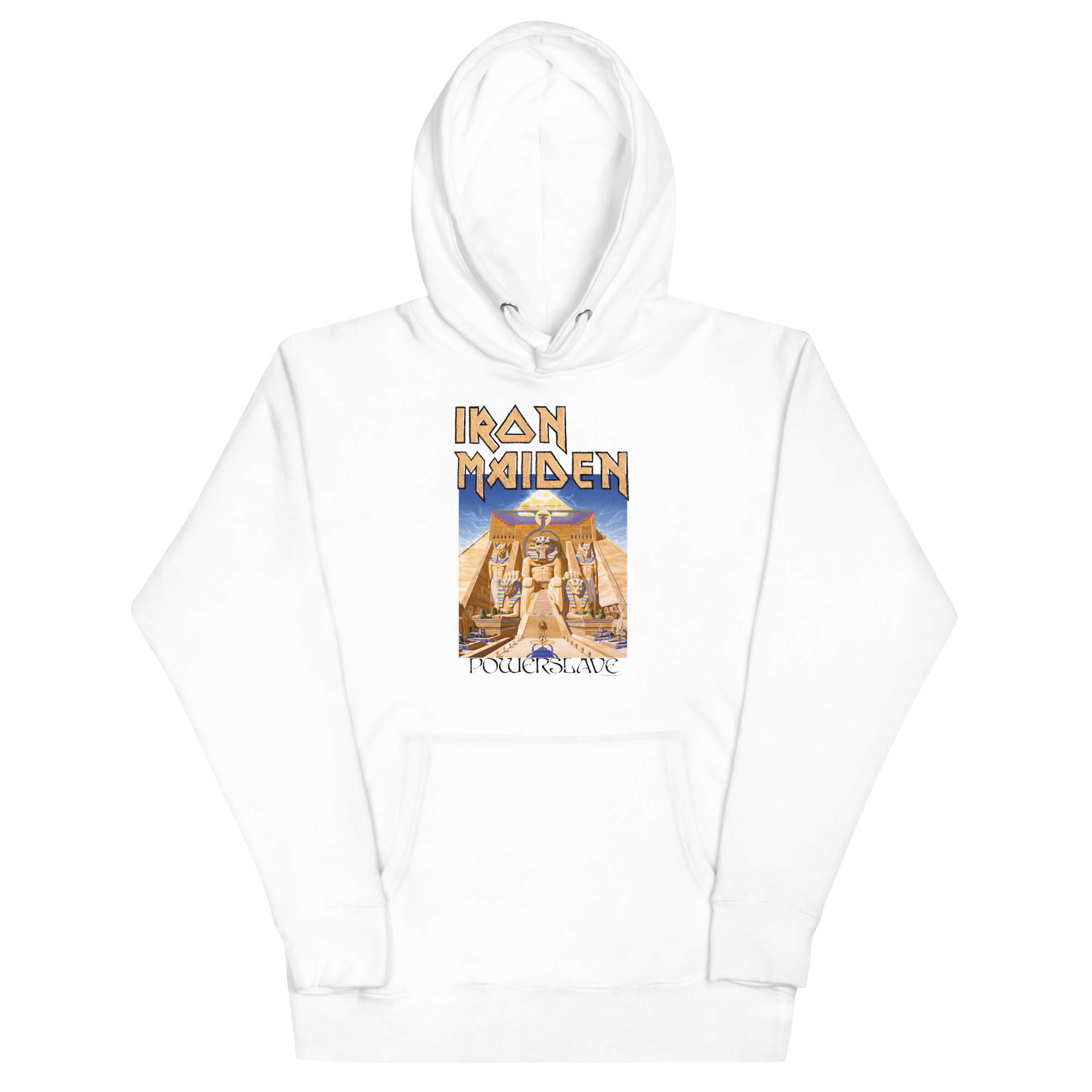 Iron Maiden Powerslave White Pharoh Hoodie T-Shirts, Sweatshirt | ZylaModa.com (Image 2)