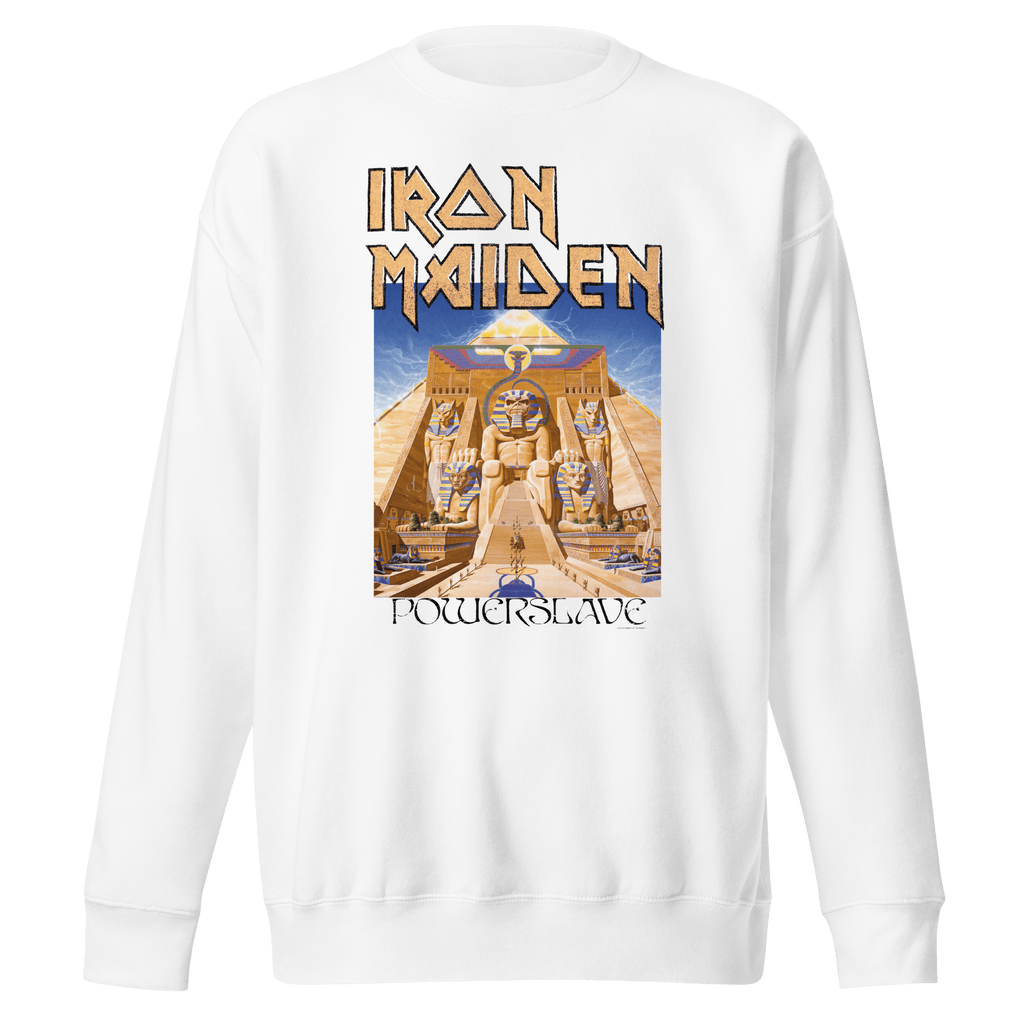 Iron Maiden Powerslave White Pharoh Sweatshirt T-Shirts, Hoodie | ZylaModa.com (Image 2)