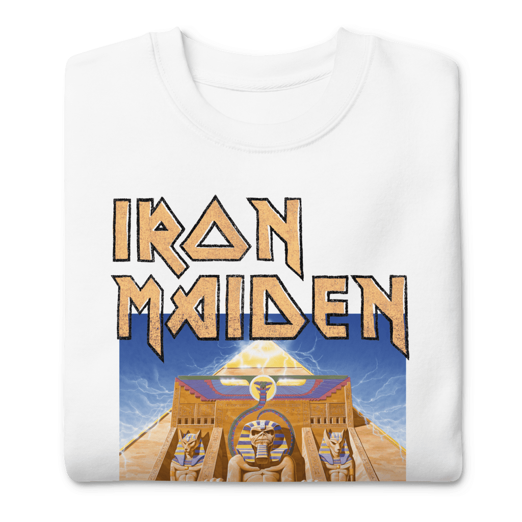 Iron Maiden Powerslave White Pharoh Sweatshirt T-Shirts, Hoodie | ZylaModa.com (Image 1)
