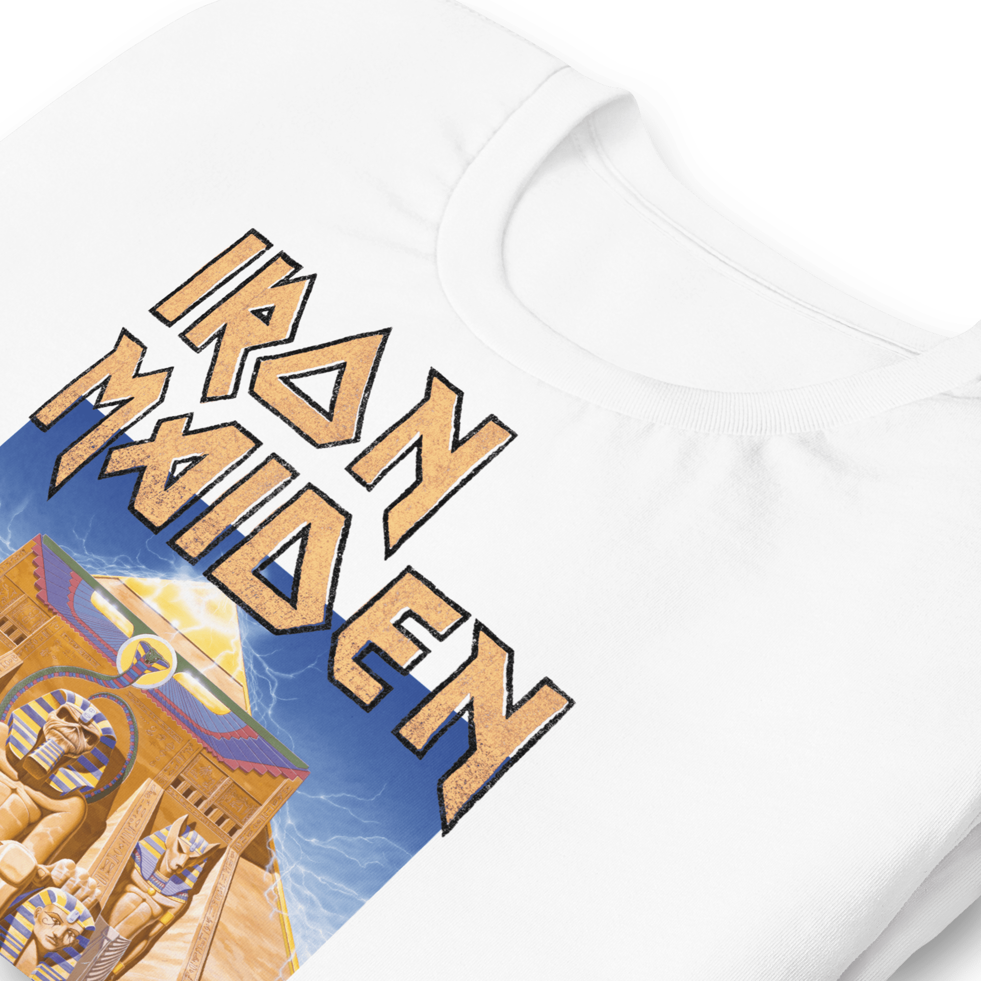 Iron Maiden Powerslave White Pharoh T-Shirt Hoodie, Sweatshirt | ZylaModa.com (Image 4)