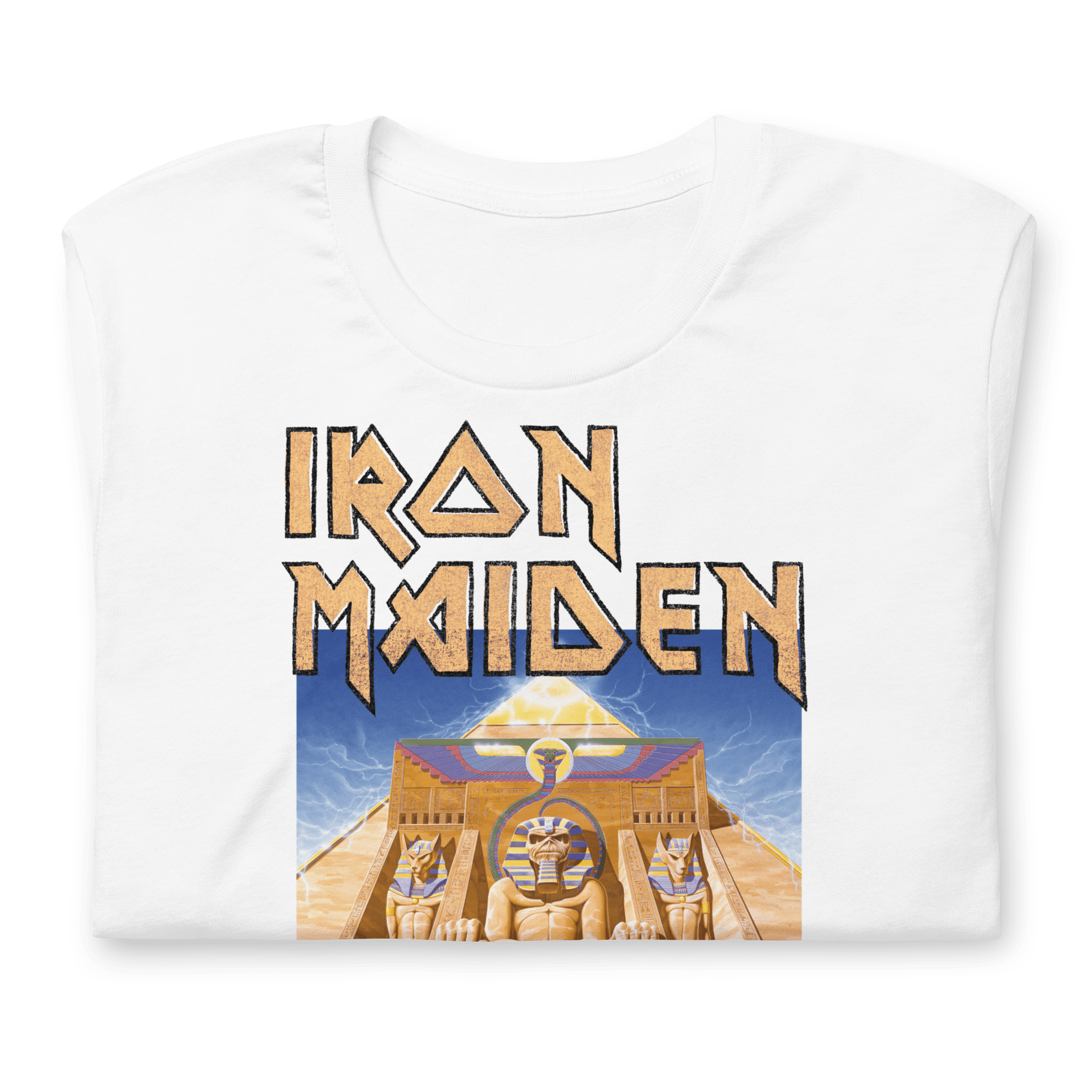 Iron Maiden Powerslave White Pharoh T-Shirt Hoodie, Sweatshirt | ZylaModa.com (Image 2)