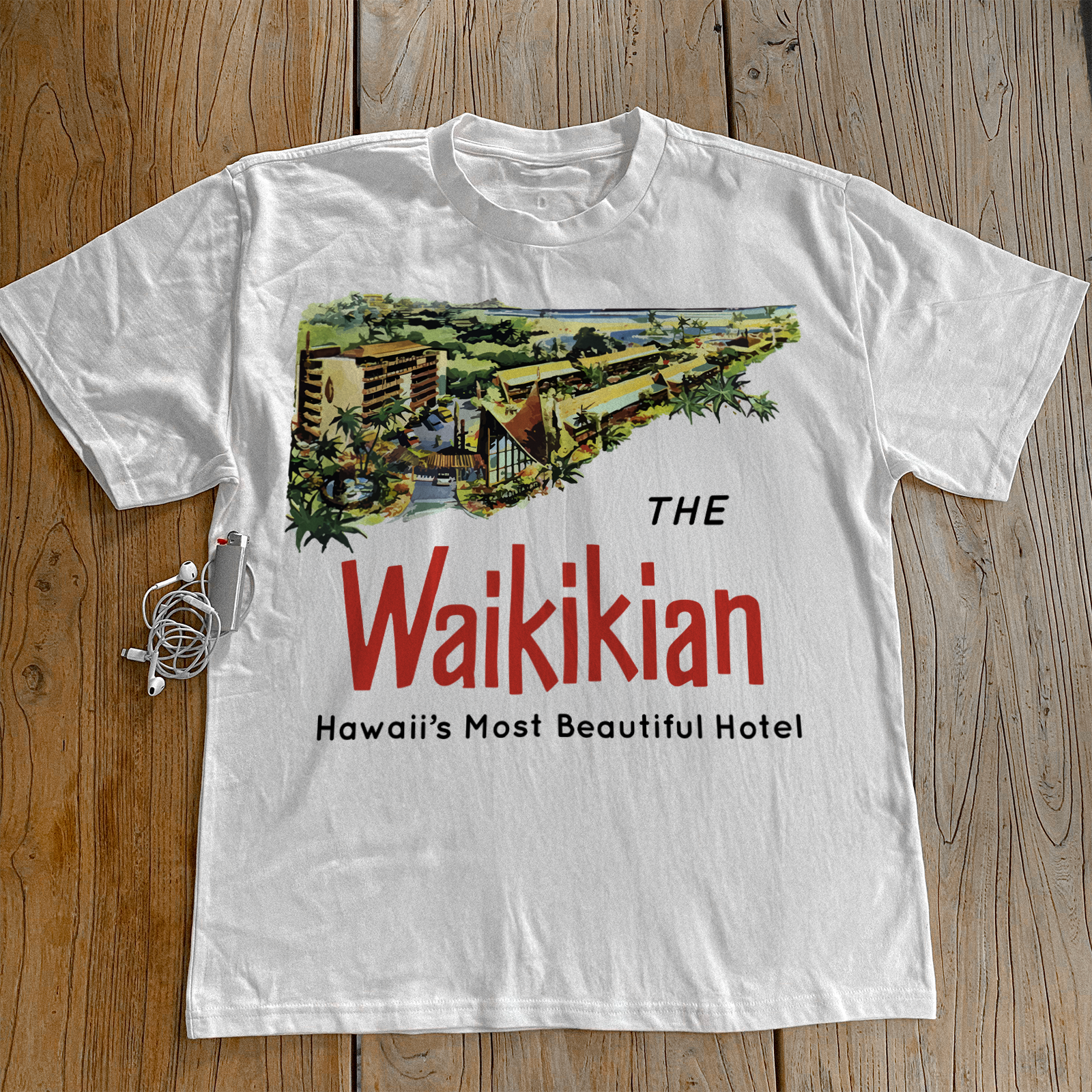 'THE WAIKIKIAN' HOTEL HEAVYWEIGHT WHITE T-SHIRT Hoodie, Sweatshirt | ZylaModa.com (Image 1)