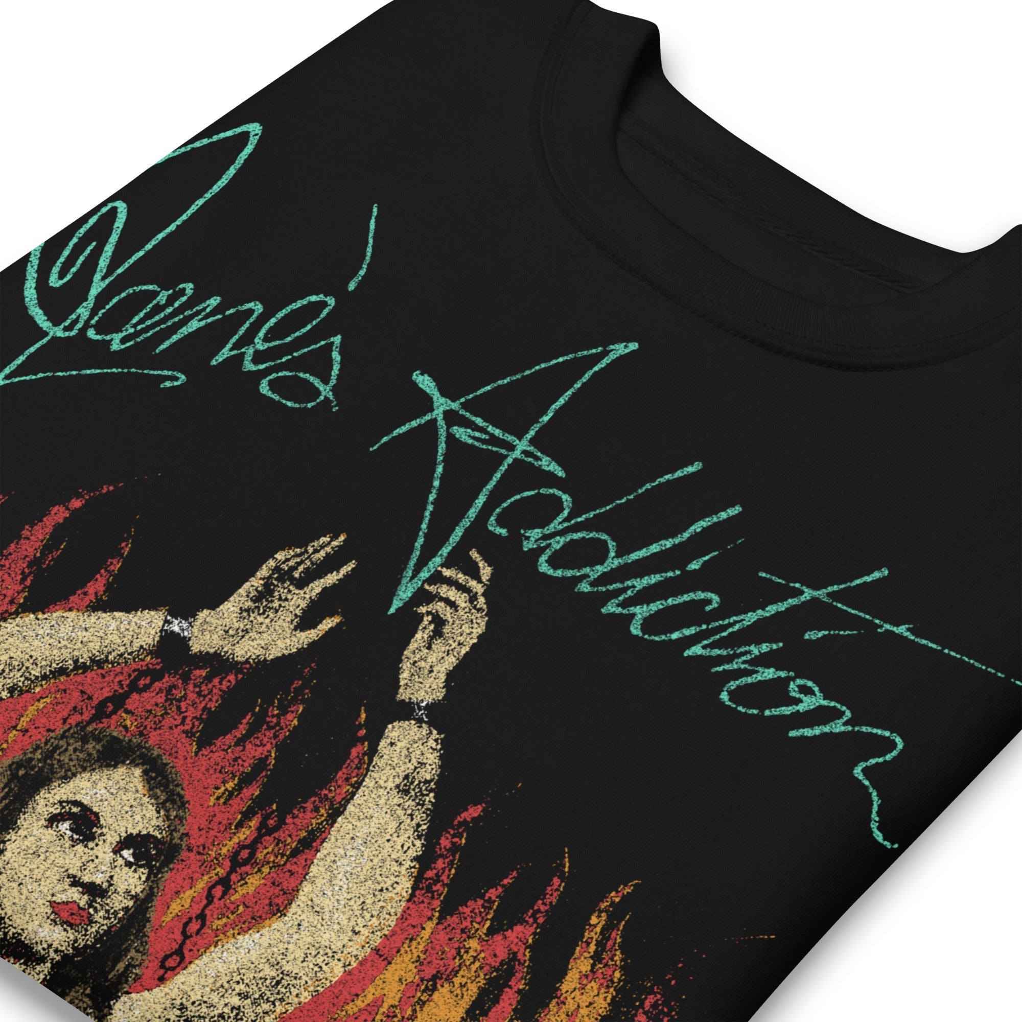 Jane's Addiction Flames Jumbo Print Sweatshirt T-Shirts, Hoodie | ZylaModa.com (Image 2)