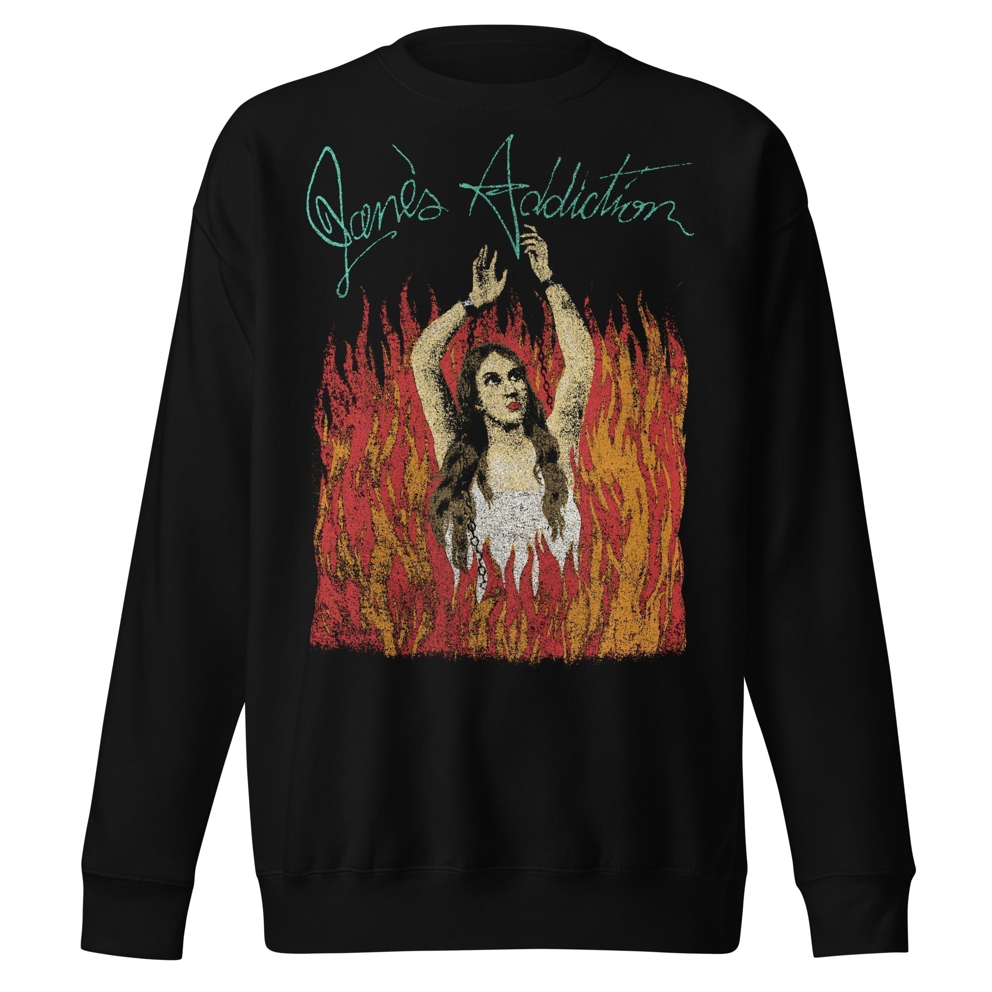 Jane's Addiction Flames Jumbo Print Sweatshirt T-Shirts, Hoodie | ZylaModa.com (Image 1)