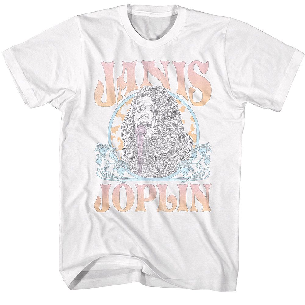Janis Joplin - Faded Art Noveau Circle Boyfriend Tee Hoodie, Sweatshirt | ZylaModa.com