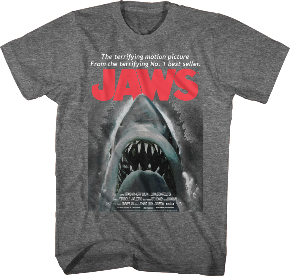 Jaws Poster Shirt Hoodie, Sweatshirt | ZylaModa.com (Image 1)