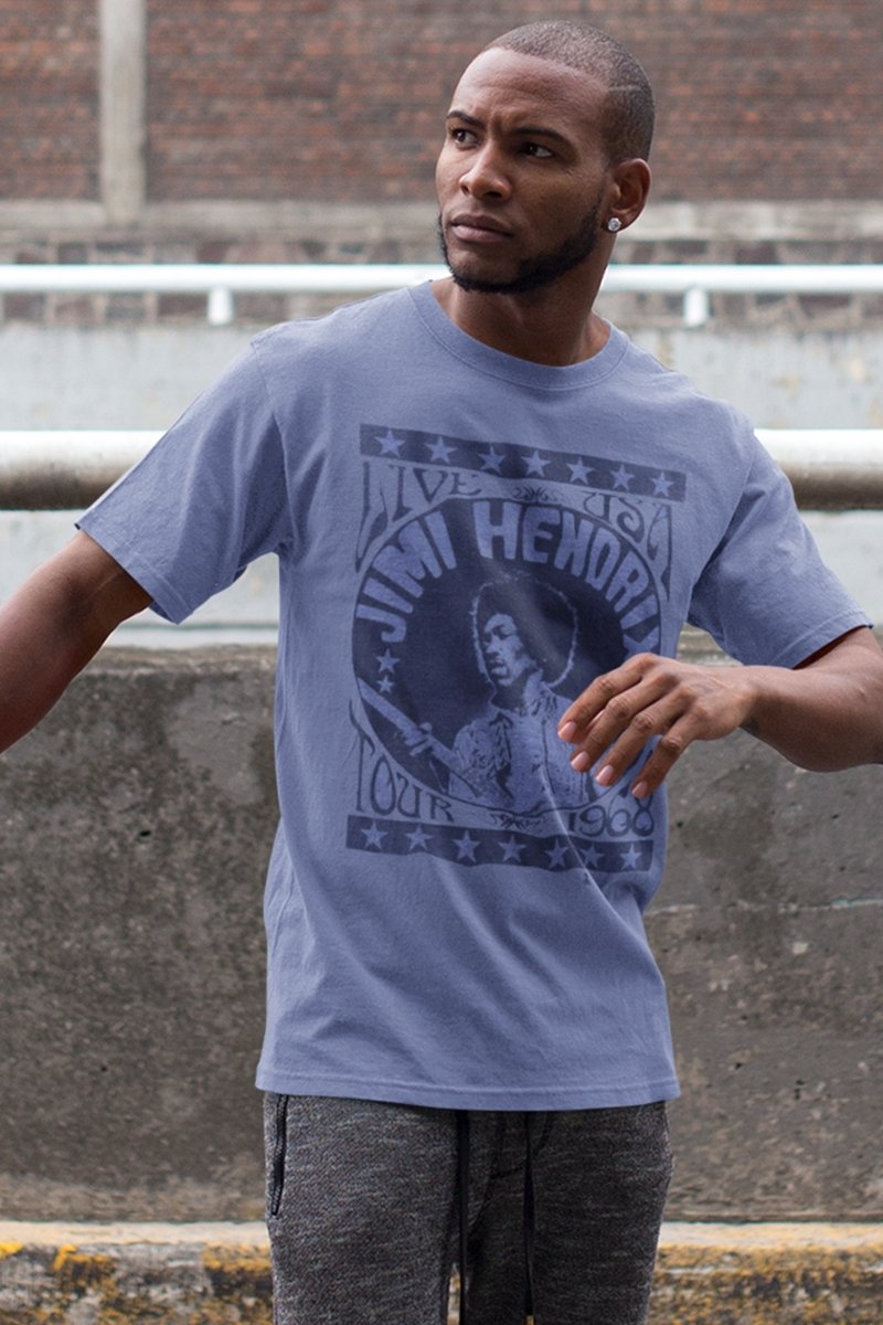 Jimi Hendrix Live Usa Tour 68 T-Shirt Hoodie, Sweatshirt | ZylaModa.com (Image 1)