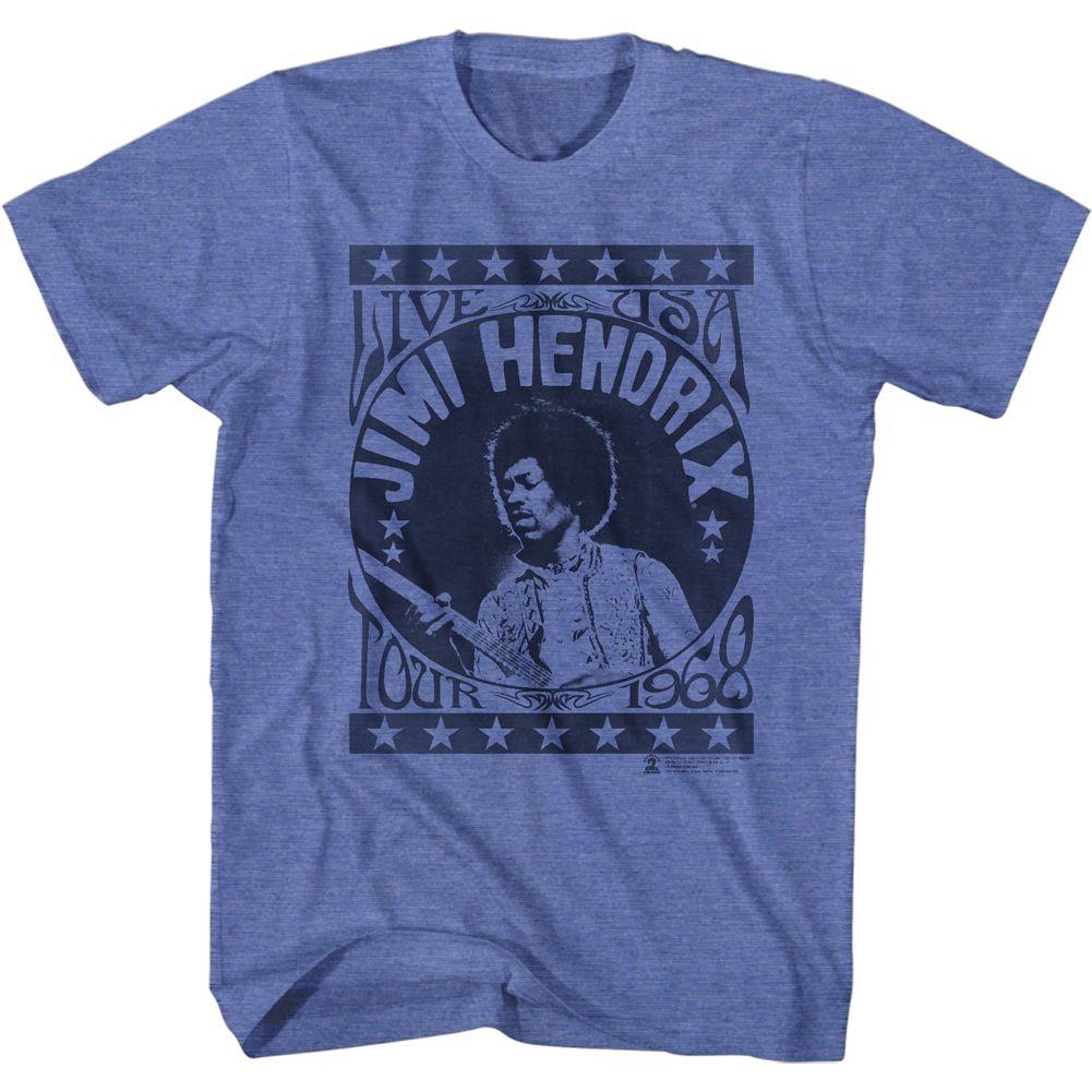 Jimi Hendrix Live Usa Tour 68 T-Shirt Hoodie, Sweatshirt | ZylaModa.com (Image 2)
