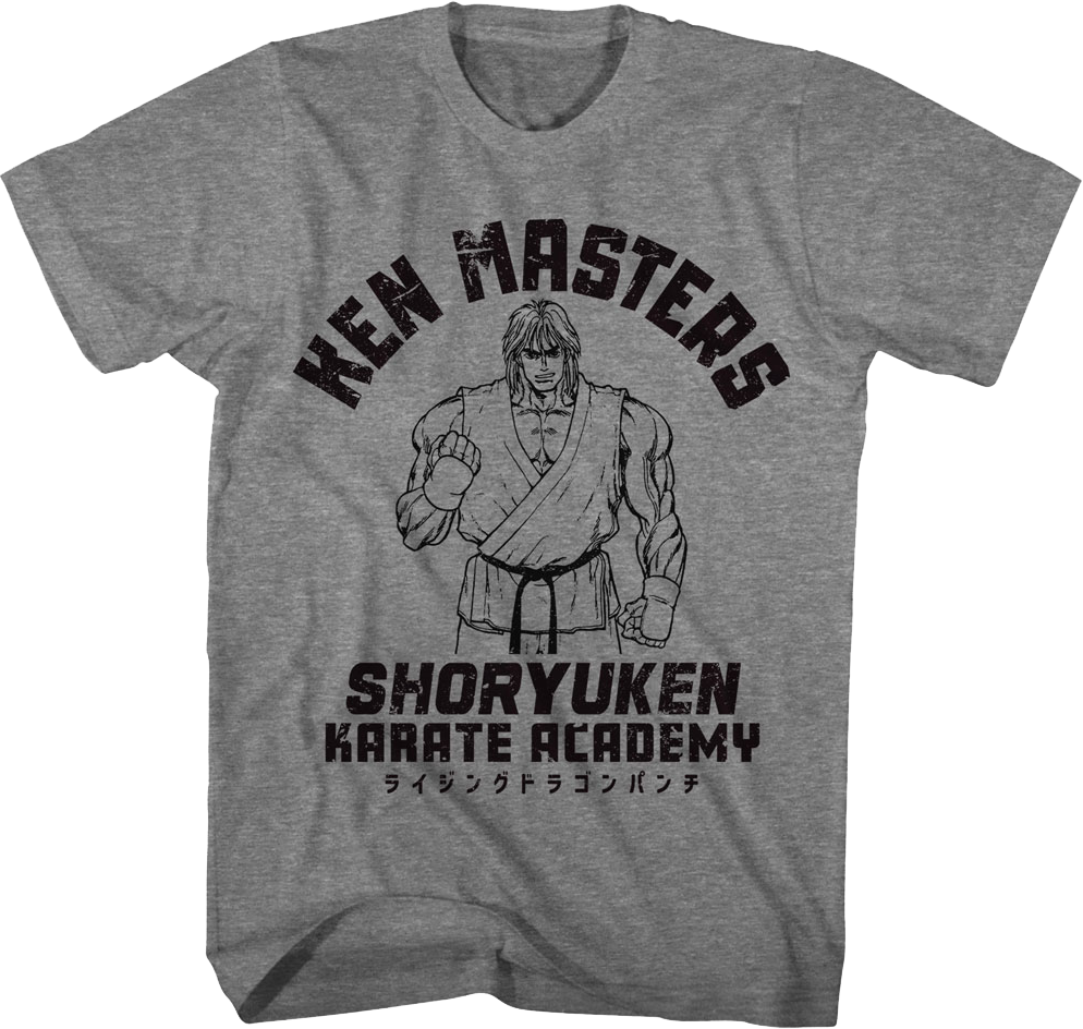 Ken Masters Shoryuken Karate Academy Street Fighter T-Shirt Hoodie, Sweatshirt | ZylaModa.com (Image 1)