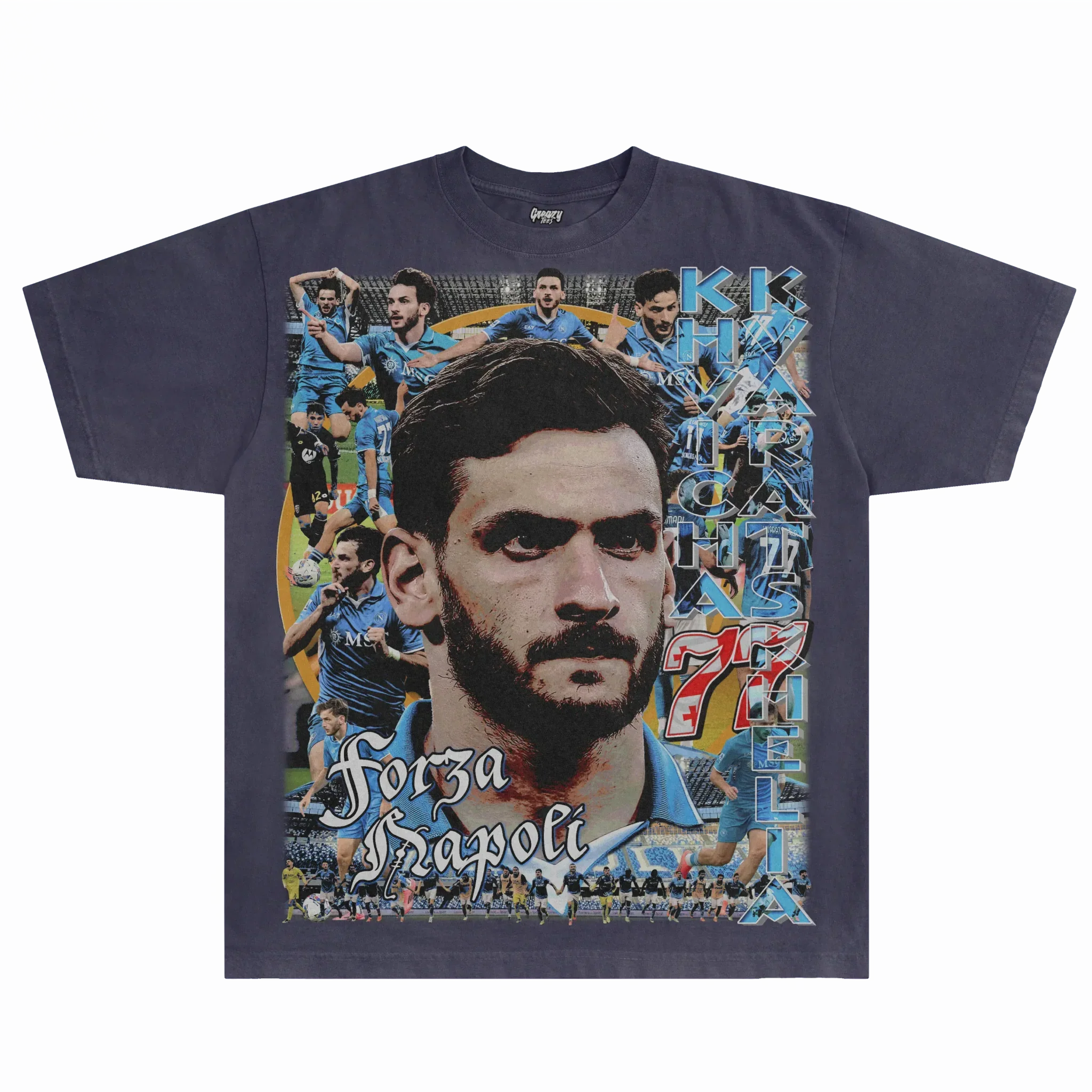 Khvicha Kvaratskhelia Napoli Tee Style005 Hoodie, Sweatshirt | ZylaModa.com (Image 1)