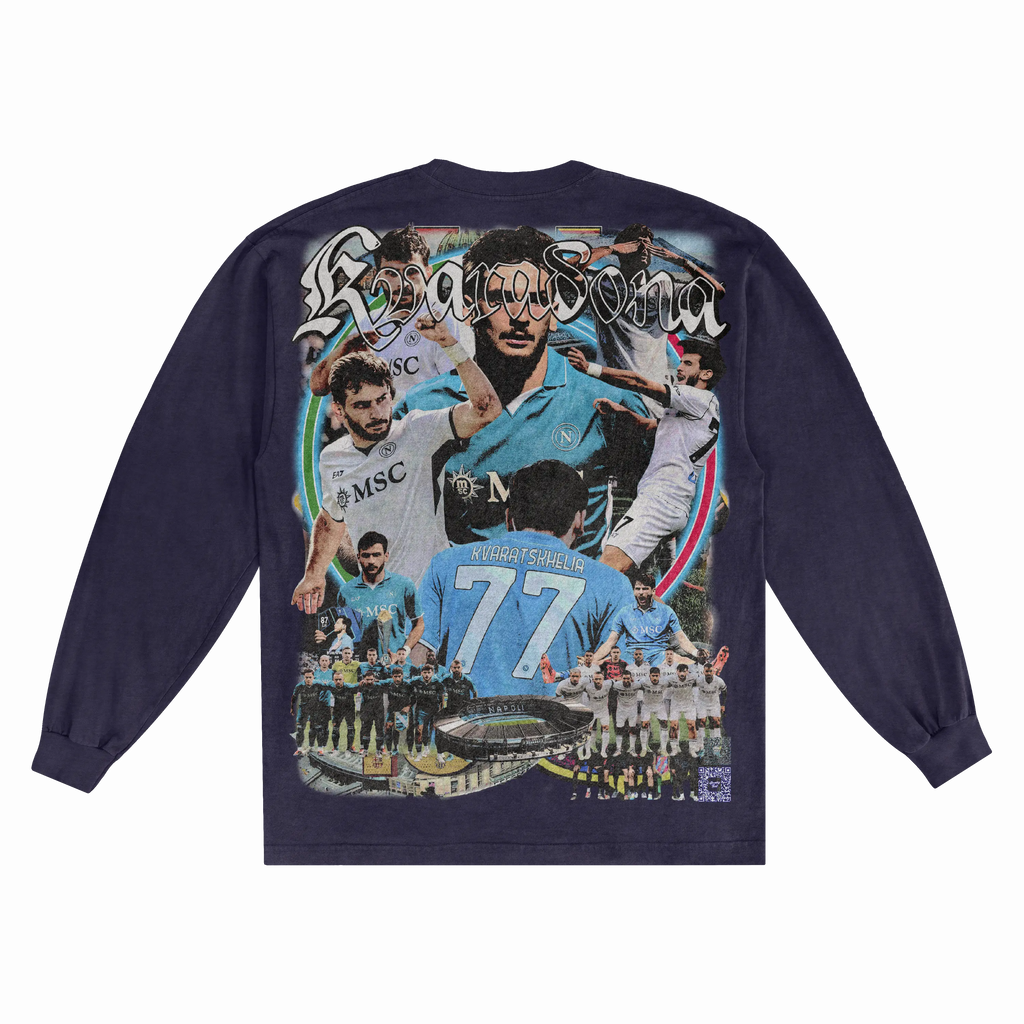 Khvicha Kvaratskhelia Napoli Long Sleeved Tee Style004 Hoodie, Sweatshirt | ZylaModa.com (Image 2)